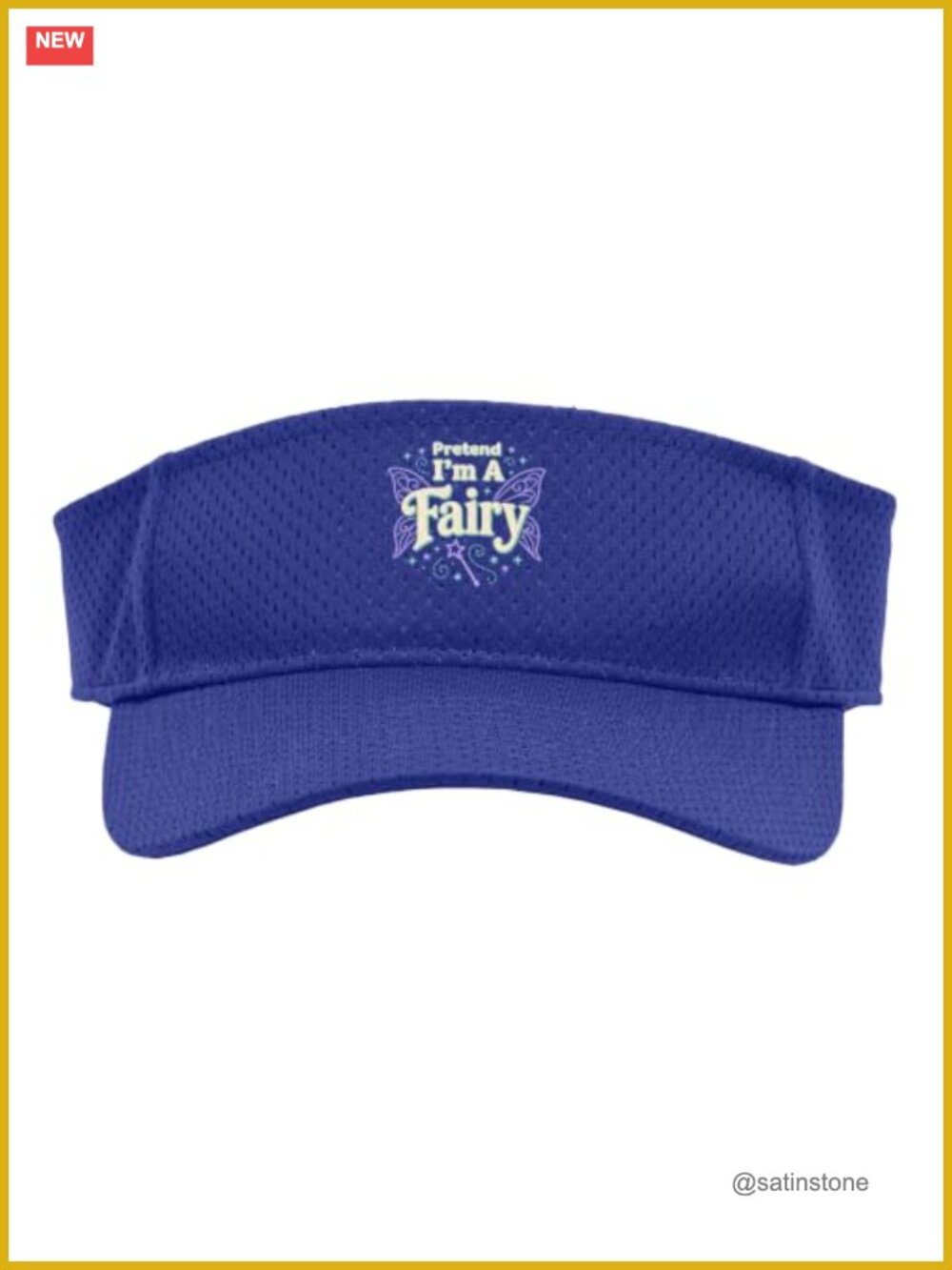 Fairy Wand Wings Sport Sun Visor Breathable Polyester Mesh Adjustable